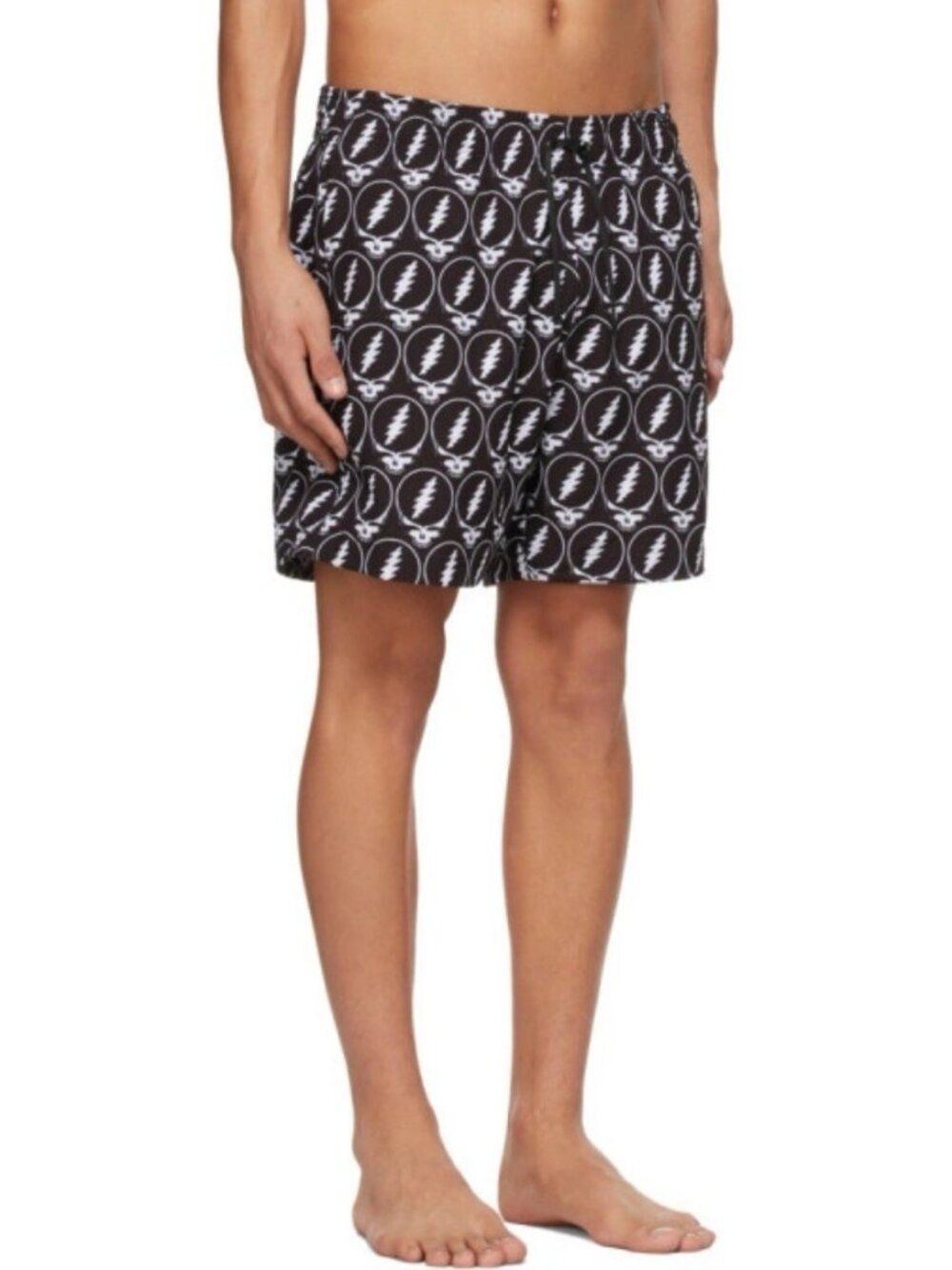 AMIRI x Grateful Dead Skull Swim Trunks Black Men's Size L Designer Luxury NWT